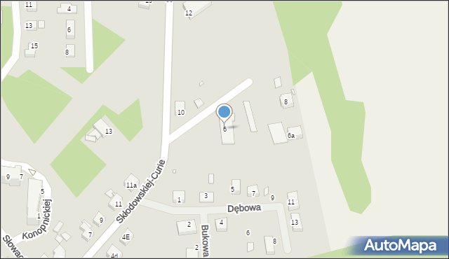 Zawidów, Skłodowskiej-Curie Marii, 6, mapa Zawidów