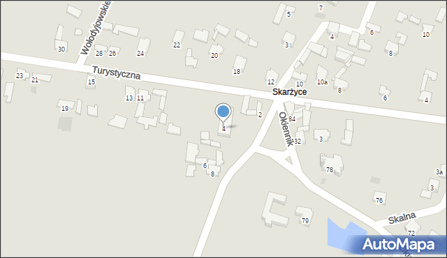 Zawiercie, Skarżycka, 4, mapa Zawiercie