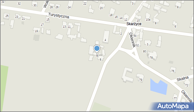 Zawiercie, Skarżycka, 6, mapa Zawiercie