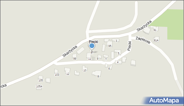 Zawiercie, Skarżycka, 97, mapa Zawiercie