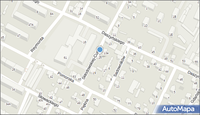 Zawiercie, Skłodowskiej-Curie Marii, 15, mapa Zawiercie