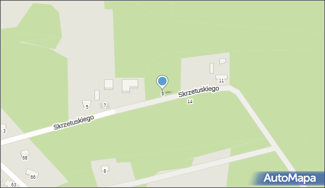 Zawiercie, Skrzetuskiego Jana, 9, mapa Zawiercie