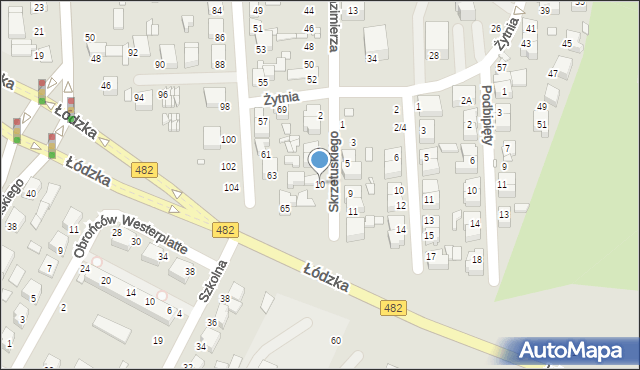 Zduńska Wola, Skrzetuskiego Jana, 10, mapa Zduńska Wola