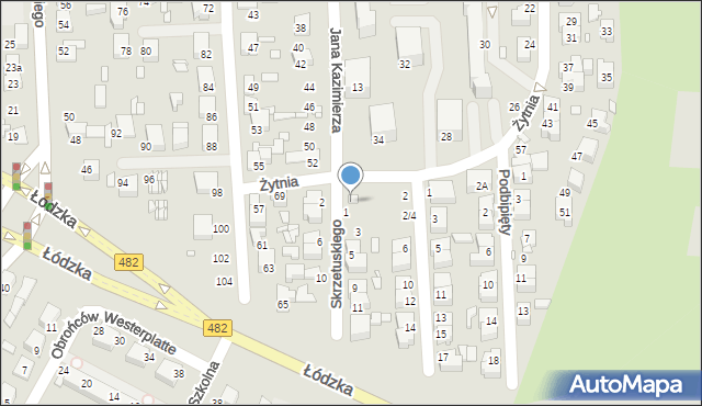 Zduńska Wola, Skrzetuskiego Jana, 1A, mapa Zduńska Wola