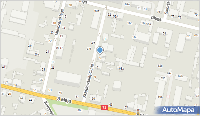 Zgierz, Skłodowskiej-Curie Marii, 5, mapa Zgierz