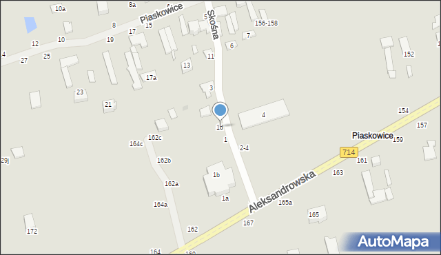 Zgierz, Skośna, 1d, mapa Zgierz