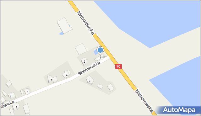 Zielkowice, Skierniewicka, 1, mapa Zielkowice