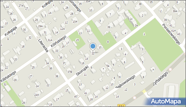 Zielonka, Skorupki Ignacego Jana, ks., 12, mapa Zielonka