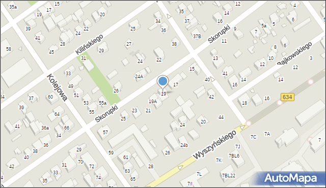 Zielonka, Skorupki Ignacego Jana, ks., 19, mapa Zielonka