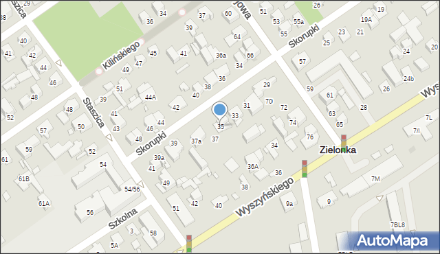 Zielonka, Skorupki Ignacego Jana, ks., 35, mapa Zielonka