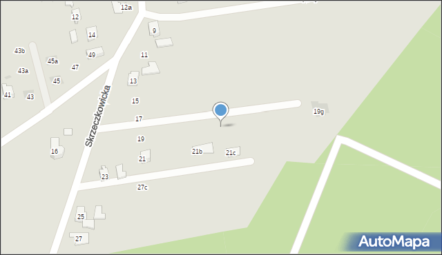 Żory, Skrzeczkowicka, 19d, mapa Żor