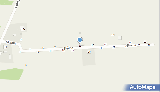 Zrębice, Skalna, 11, mapa Zrębice