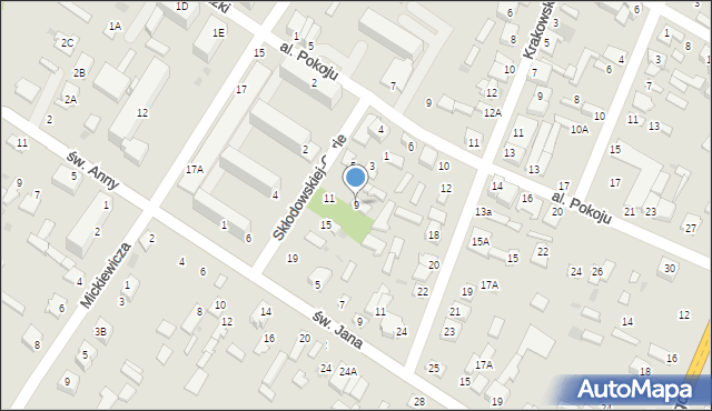 Zwoleń, Skłodowskiej-Curie Marii, 9, mapa Zwoleń