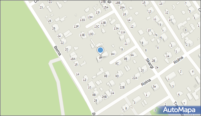 Żyrardów, Skargi Piotra, ks., 9F, mapa Żyrardów