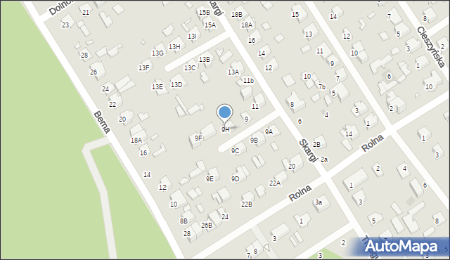 Żyrardów, Skargi Piotra, ks., 9H, mapa Żyrardów