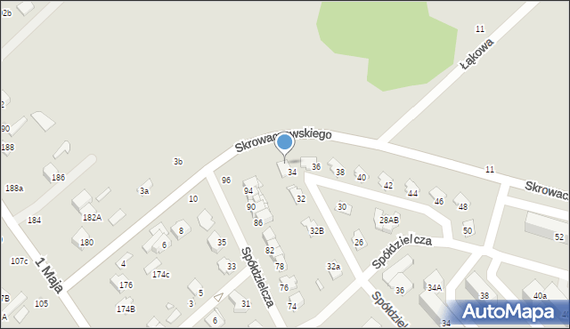 Żyrardów, Skrowaczewskiego Jana, 34b, mapa Żyrardów