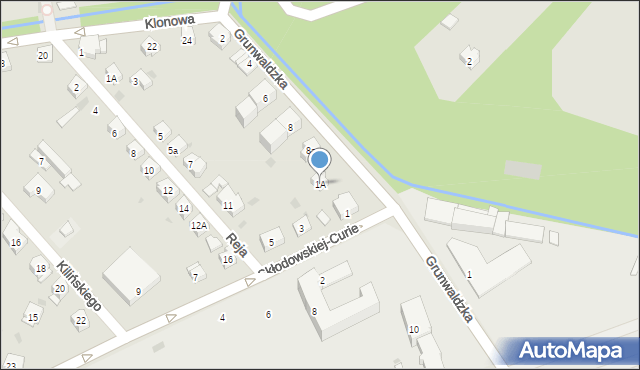 Żywiec, Skłodowskiej-Curie Marii, 1A, mapa Żywiec