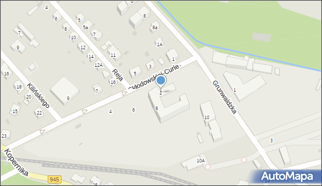 Żywiec, Skłodowskiej-Curie Marii, 2, mapa Żywiec