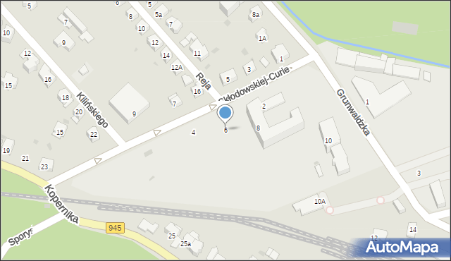 Żywiec, Skłodowskiej-Curie Marii, 6, mapa Żywiec