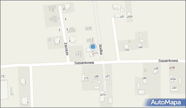 Abramowice Prywatne, Słodka, 1, mapa Abramowice Prywatne