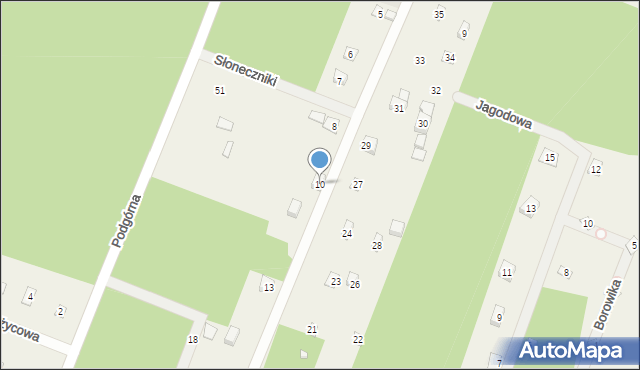 Adamów-Wieś, Słoneczniki, 10, mapa Adamów-Wieś