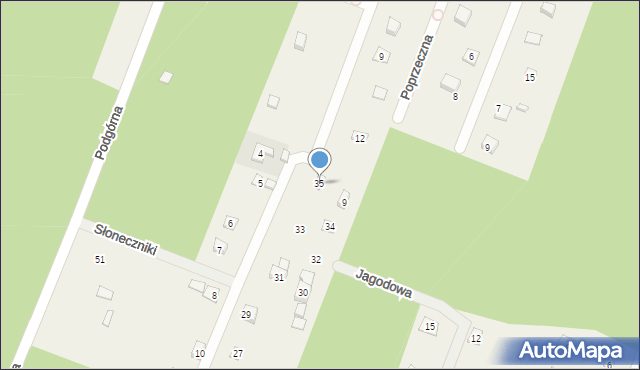 Adamów-Wieś, Słoneczniki, 35, mapa Adamów-Wieś