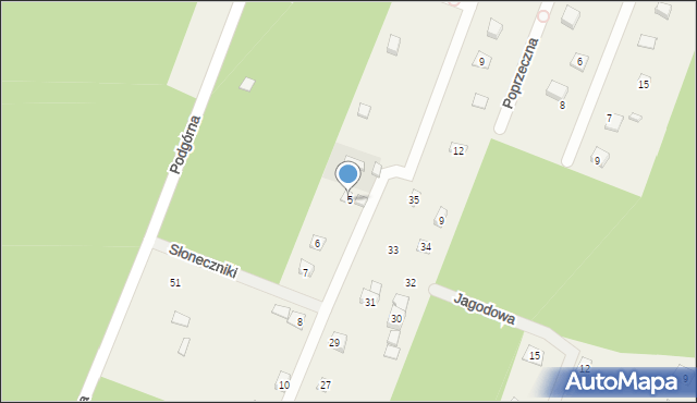 Adamów-Wieś, Słoneczniki, 5, mapa Adamów-Wieś