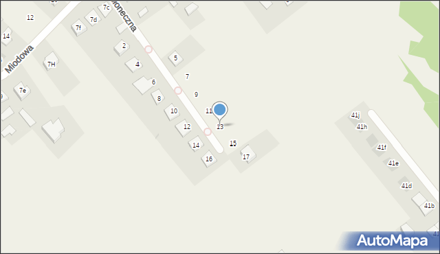 Aleksandria Druga, Słoneczna, 13, mapa Aleksandria Druga