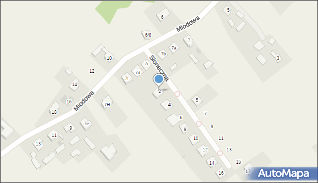 Aleksandria Druga, Słoneczna, 2, mapa Aleksandria Druga