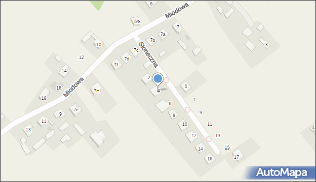 Aleksandria Druga, Słoneczna, 4, mapa Aleksandria Druga