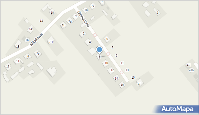 Aleksandria Druga, Słoneczna, 8, mapa Aleksandria Druga