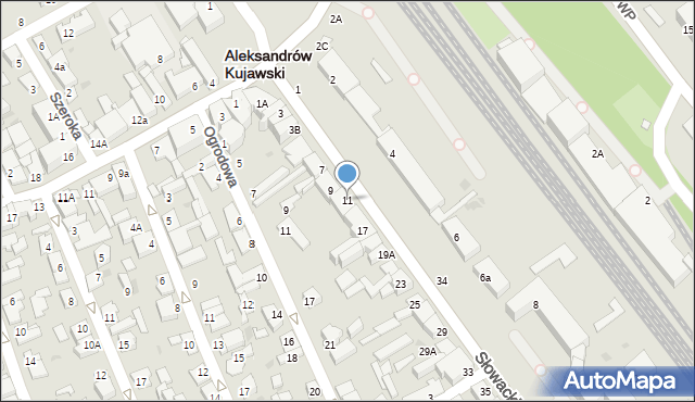 Aleksandrów Kujawski, Słowackiego Juliusza, 11, mapa Aleksandrów Kujawski