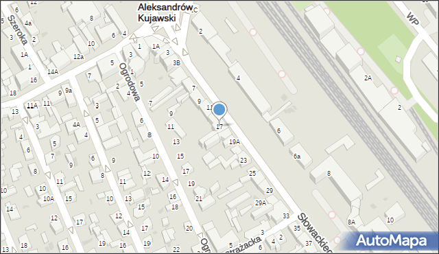 Aleksandrów Kujawski, Słowackiego Juliusza, 17, mapa Aleksandrów Kujawski