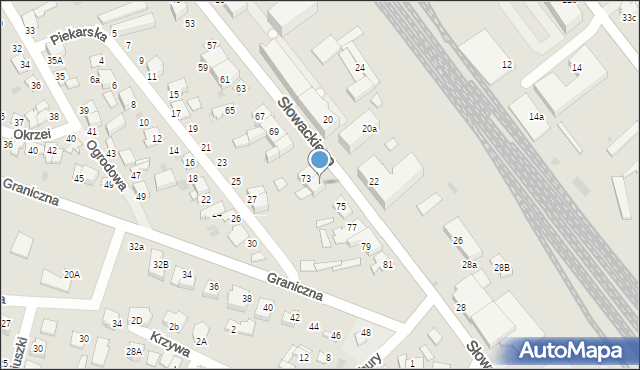 Aleksandrów Kujawski, Słowackiego Juliusza, 73A, mapa Aleksandrów Kujawski