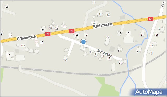 Andrychów, Słoneczna, 4, mapa Andrychów