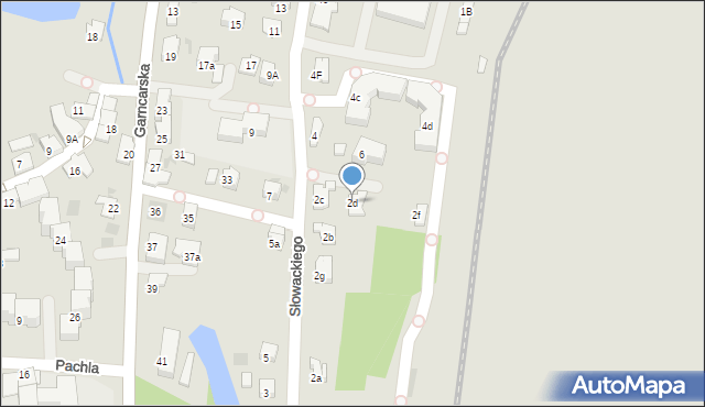 Andrychów, Słowackiego Juliusza, 2d, mapa Andrychów