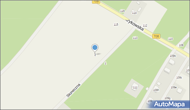 Anielin Swędowski, Słoneczna, 2, mapa Anielin Swędowski