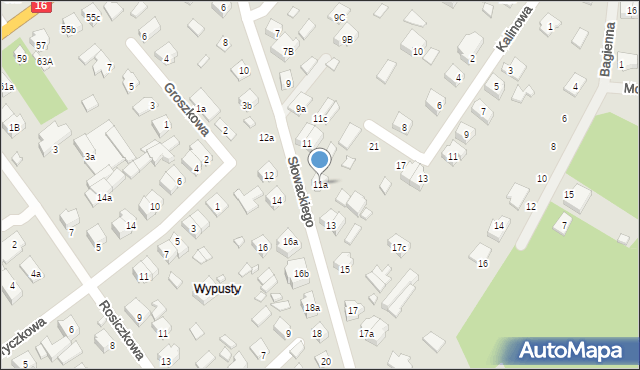 Augustów, Słowackiego Juliusza, 11a, mapa Augustów