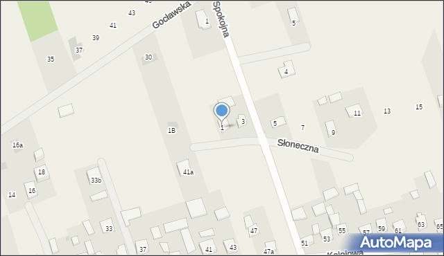 Augustówka, Słoneczna, 1, mapa Augustówka