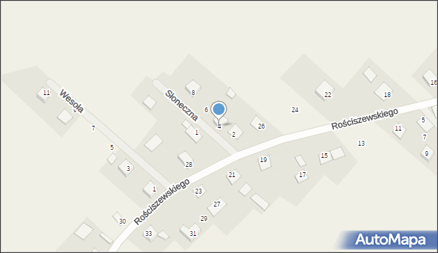 Bądkowo Kościelne, Słoneczna, 4, mapa Bądkowo Kościelne