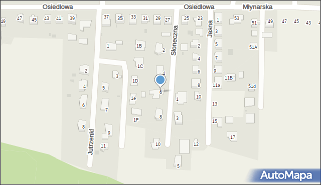 Bąków, Słoneczna, 6, mapa Bąków