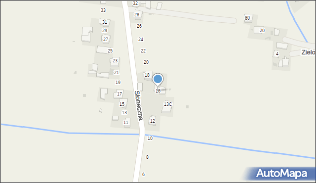 Baranówka, Słoneczna, 16, mapa Baranówka