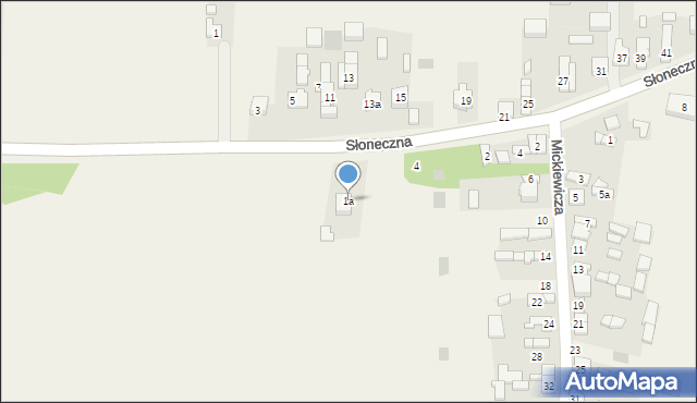 Barczkowice, Słoneczna, 1a, mapa Barczkowice
