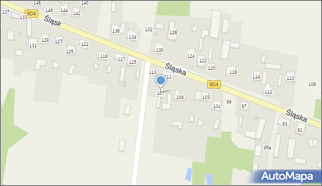 Bargły, Śląska, 107, mapa Bargły