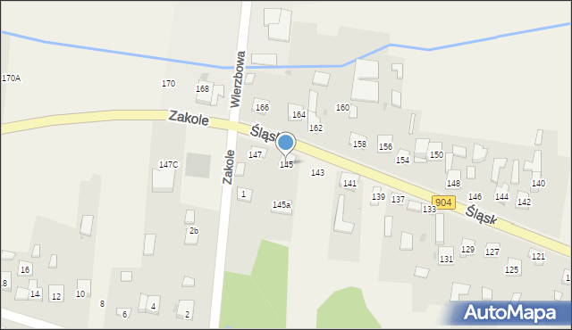 Bargły, Śląska, 145, mapa Bargły