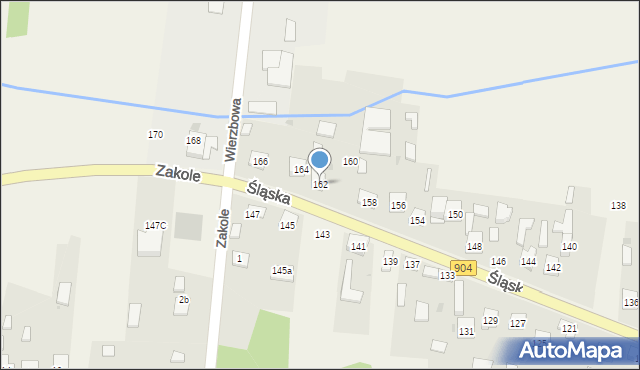 Bargły, Śląska, 162, mapa Bargły