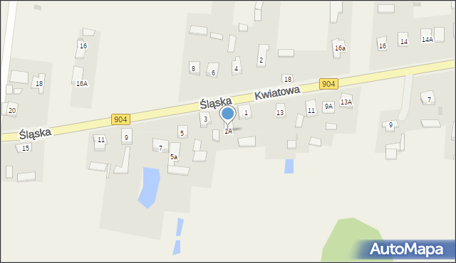 Bargły, Śląska, 1A, mapa Bargły