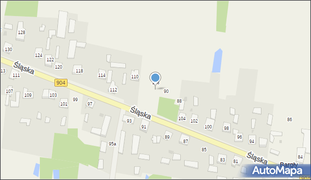 Bargły, Śląska, 92, mapa Bargły