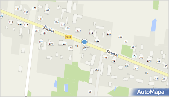 Bargły, Śląska, 97, mapa Bargły