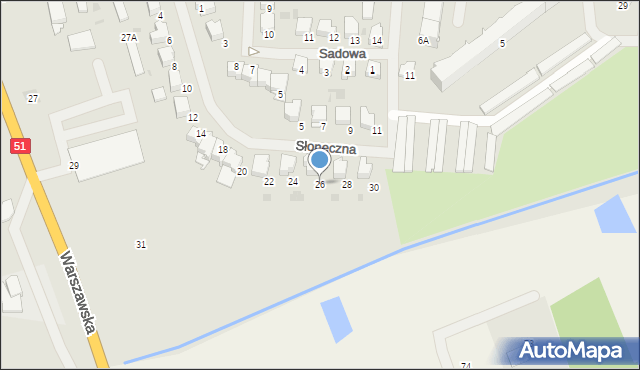 Bartoszyce, Słoneczna, 26, mapa Bartoszyce